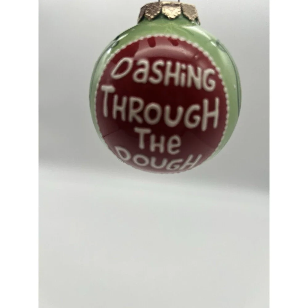 “Dashing Through the Dough” Money Glass Christmas Ornament From OUR NAME IS MUD